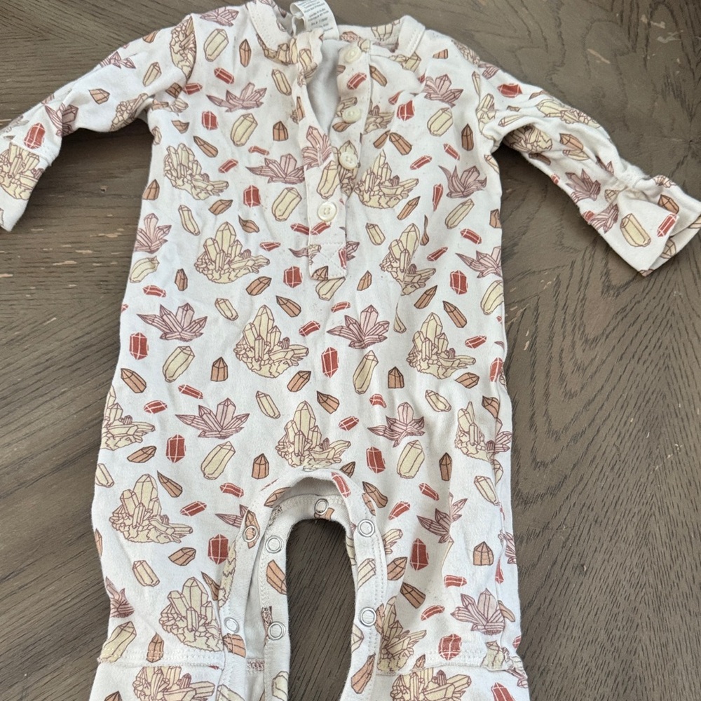 kate quinn Cream One-Piece with Rust and Mustard Crystal Print